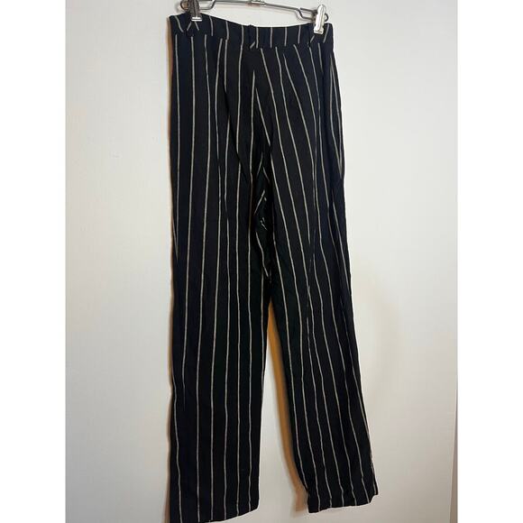 Reformation Linen Frankie Pants, Luciano Stripe, Sz 0 - Picture 2 of 8